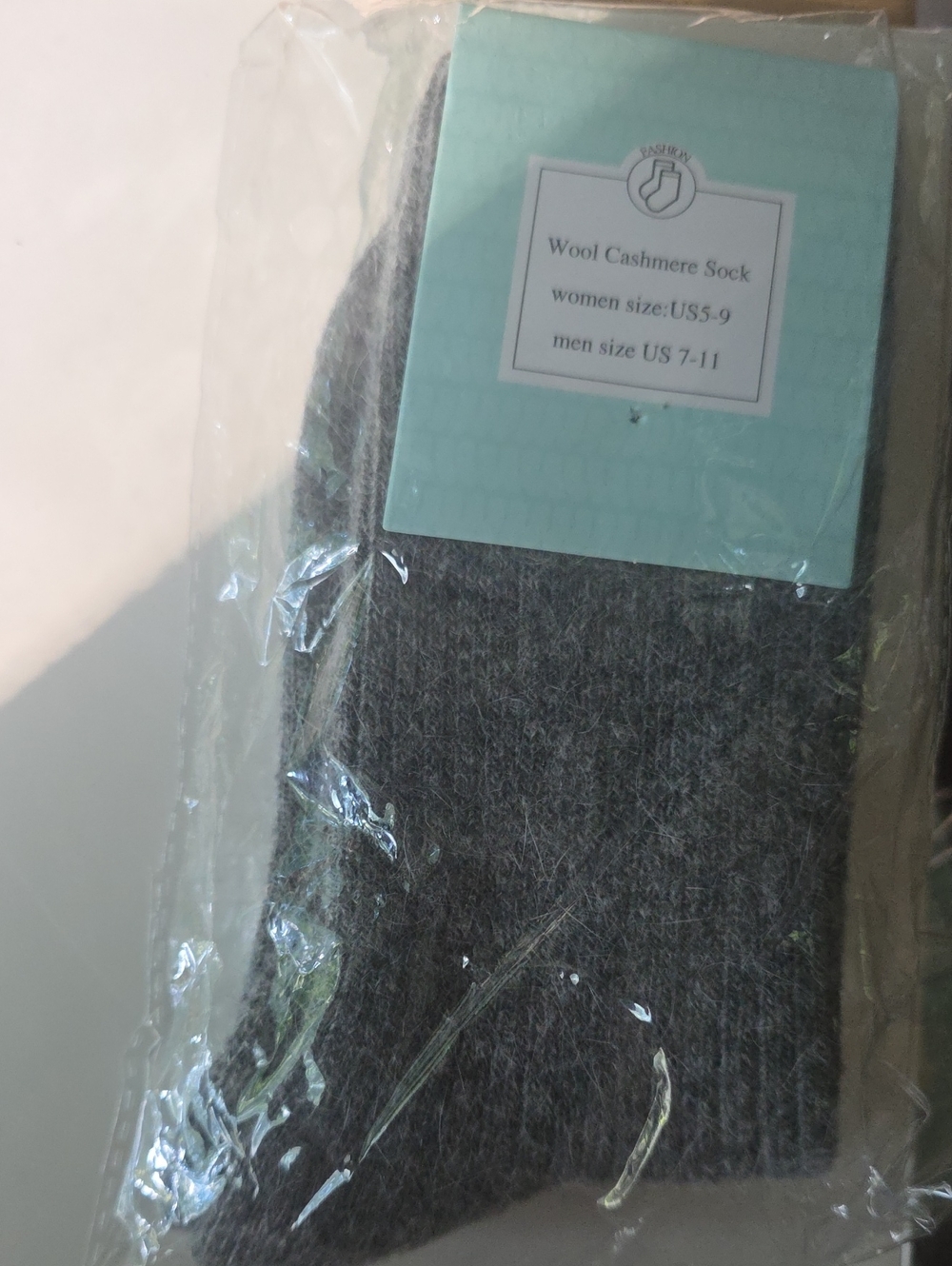 Wool Cashmere Socks - Gray